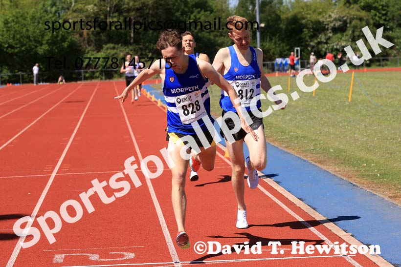 Senior mens 1500 metres, 2025 North Eastern Track and Field Champs., Shildon, County Durham. Photo: David T. Hewitson/Sports for All Pics